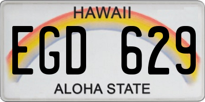 HI license plate EGD629
