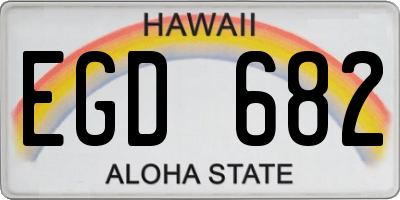 HI license plate EGD682