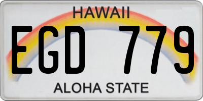 HI license plate EGD779