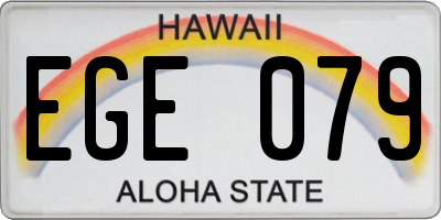 HI license plate EGE079