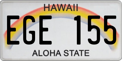 HI license plate EGE155