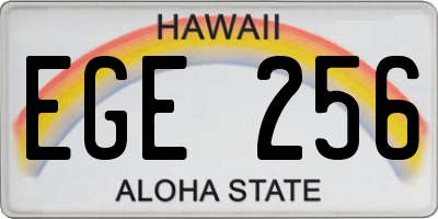 HI license plate EGE256