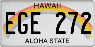 HI license plate EGE272