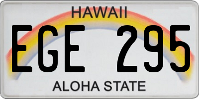 HI license plate EGE295