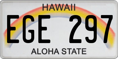 HI license plate EGE297