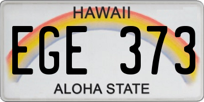 HI license plate EGE373