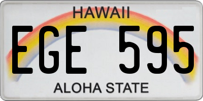 HI license plate EGE595