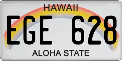 HI license plate EGE628