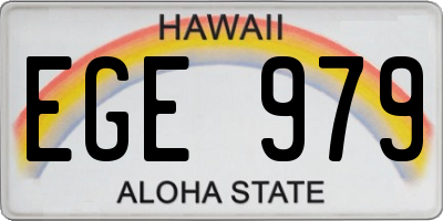 HI license plate EGE979