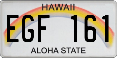 HI license plate EGF161