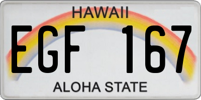HI license plate EGF167