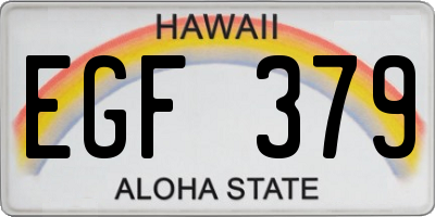 HI license plate EGF379