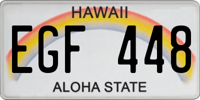 HI license plate EGF448