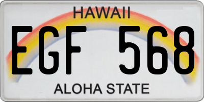 HI license plate EGF568