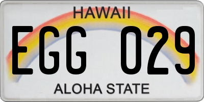 HI license plate EGG029