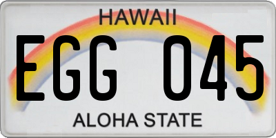 HI license plate EGG045