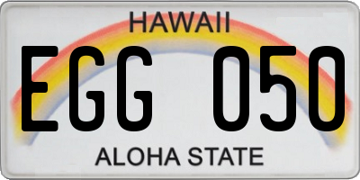 HI license plate EGG050