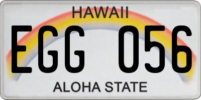 HI license plate EGG056