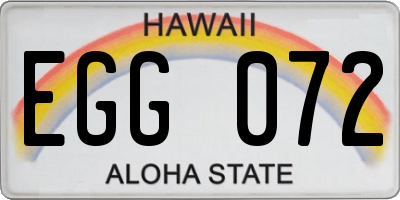 HI license plate EGG072