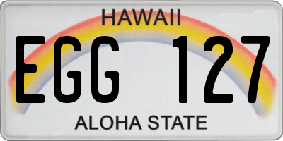 HI license plate EGG127
