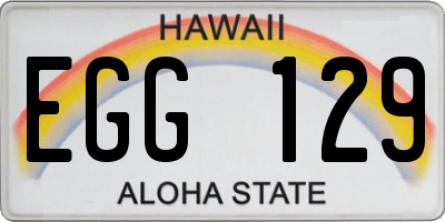 HI license plate EGG129