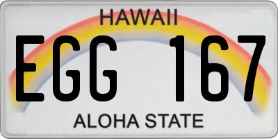 HI license plate EGG167