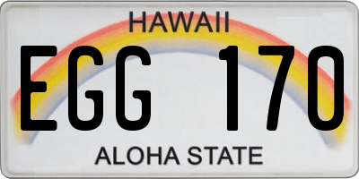 HI license plate EGG170