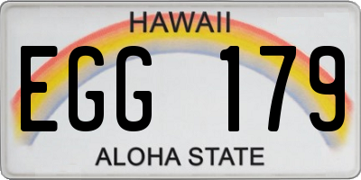 HI license plate EGG179