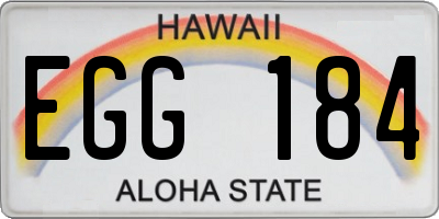 HI license plate EGG184