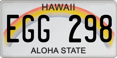 HI license plate EGG298