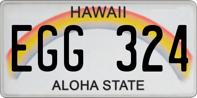 HI license plate EGG324