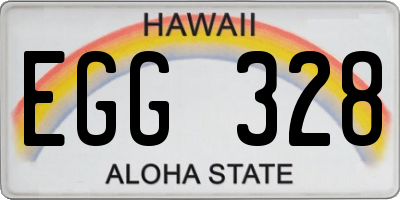 HI license plate EGG328