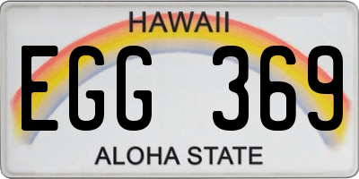 HI license plate EGG369