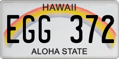HI license plate EGG372