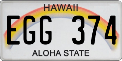 HI license plate EGG374
