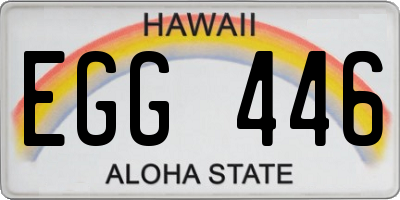 HI license plate EGG446