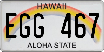 HI license plate EGG467