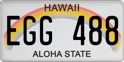HI license plate EGG488