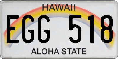 HI license plate EGG518