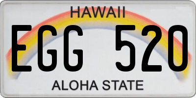 HI license plate EGG520