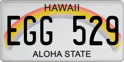 HI license plate EGG529