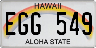 HI license plate EGG549