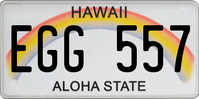 HI license plate EGG557