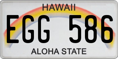 HI license plate EGG586