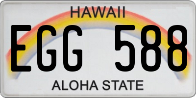 HI license plate EGG588
