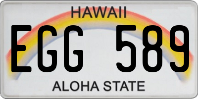 HI license plate EGG589
