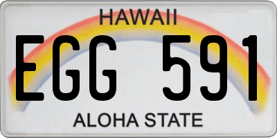 HI license plate EGG591