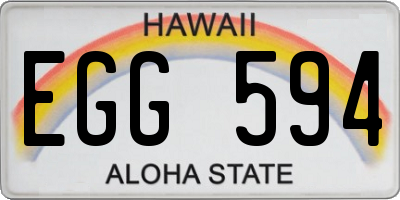 HI license plate EGG594