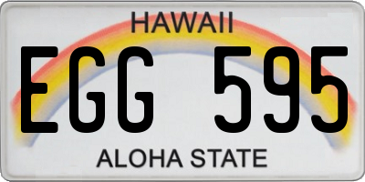 HI license plate EGG595
