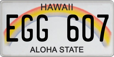 HI license plate EGG607